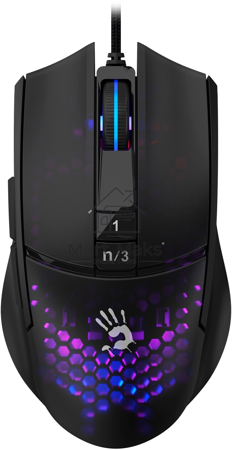 Мышь проводная A4Tech Bloody L65 Max черный, 12000 dpi, USB Type-A, кнопки - 7