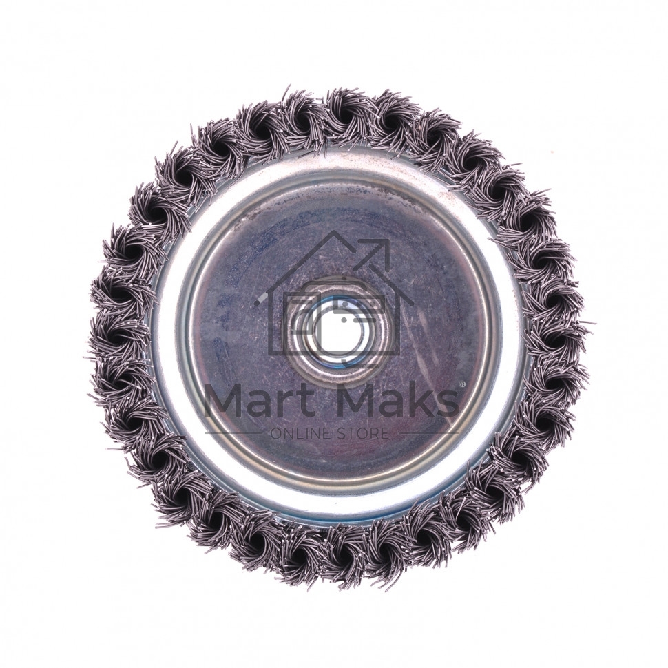 Щетка для УШМ Heavy Duty, 125 мм, М14, Чашка, крученая проволока 0,5 мм Matrix