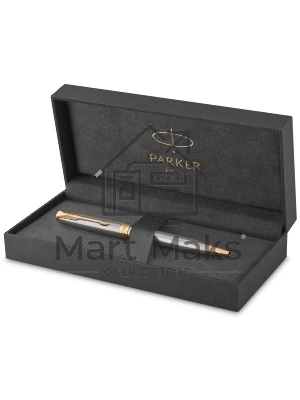 Ручка шариковая Parker Sonnet Core K527 (CW1931507) Stainless Steel GT M, черные чернила, подарочная коробка