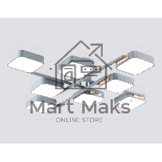Светильник Ambrella light FL4889/8 GR/WD серый/дерево 144W 3000-6000K 960*960*160 (без ПДУ)