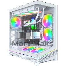 Корпус Montech SKY 3 белый без БП ATX 8x120mm 5x140mm 2xUSB3.0 audio bott PSU