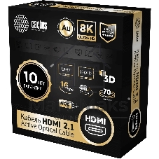 Кабель аудио-видео Cactus CS-HDMI-AOC-2.1-70 HDMI (m)/HDMI (m) 70м. позолоч.конт. черный