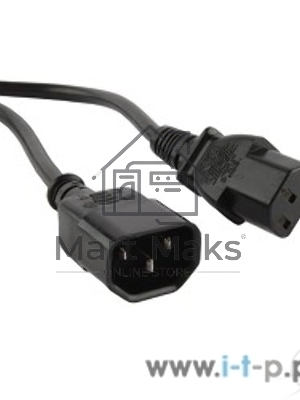 Кабель Hyperline PWC-IEC13-IEC14-1.0-BK Кабель питания монитор-компьютер IEC 320 C13 - IEC 320 C14 (3x0.75), 1 м