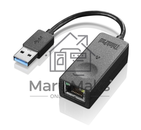 Переходник Lenovo ThinkPadUSB 3.0 to Ethernet Adapter (Full size RJ45 connector, Giga bit speed when running on USB3.0, 100M/10M adapt when running on USB2.0, Doesn’t support POE) (Reply. 4X90E51405)