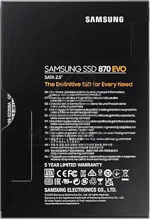 Накопитель SSD Samsung 870 EVO, 500GB, SATA III, 2.5