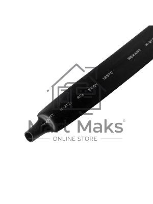 Трубка термоусаживаемая ТУТ 15,0/7,5мм, черная, упаковка 50 шт. по 1м, PROconnect