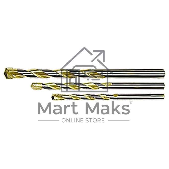 Сверло по бетону Golden Line, 6 х 100 мм цилиндрический хвостовик Matrix