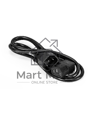 Кабель питания ExeGate Special EC-1S (C13 угловой->C14, 3*1.0мм2, CCA, черный, 1 м)