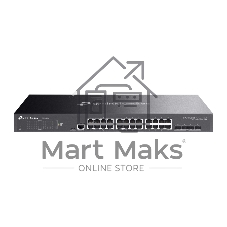 Коммутатор TP-Link JetStream 24-port Pure-Gigabit L2+ Managed Switch, 24 10/100/1000Mbps RJ45, 4*10G SFP+ Slots