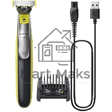 Триммер Philips QP2734/23 черный/салатовый 1Вт