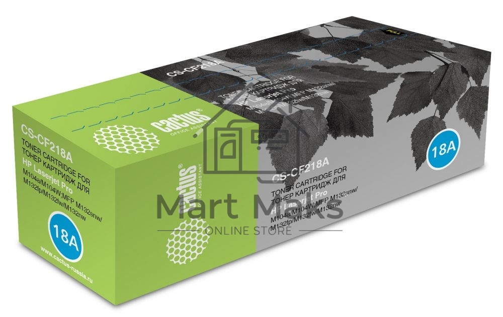 Картридж лазерный Cactus CS-CF218A черный (1400 стр.) для HP LJ M104/ M132