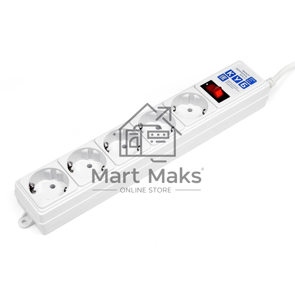 Сетевой фильтр Powercube SPG-B-15-WHITE 5м (5 розеток) белый (коробка)