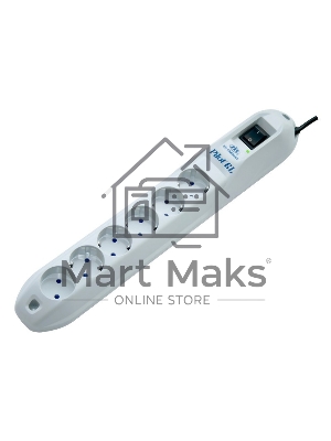 Сетевой фильтр ZIS Pilot GL 6 розеток (5 евро + 1 без заземления) 7м 10A/2.2kVt