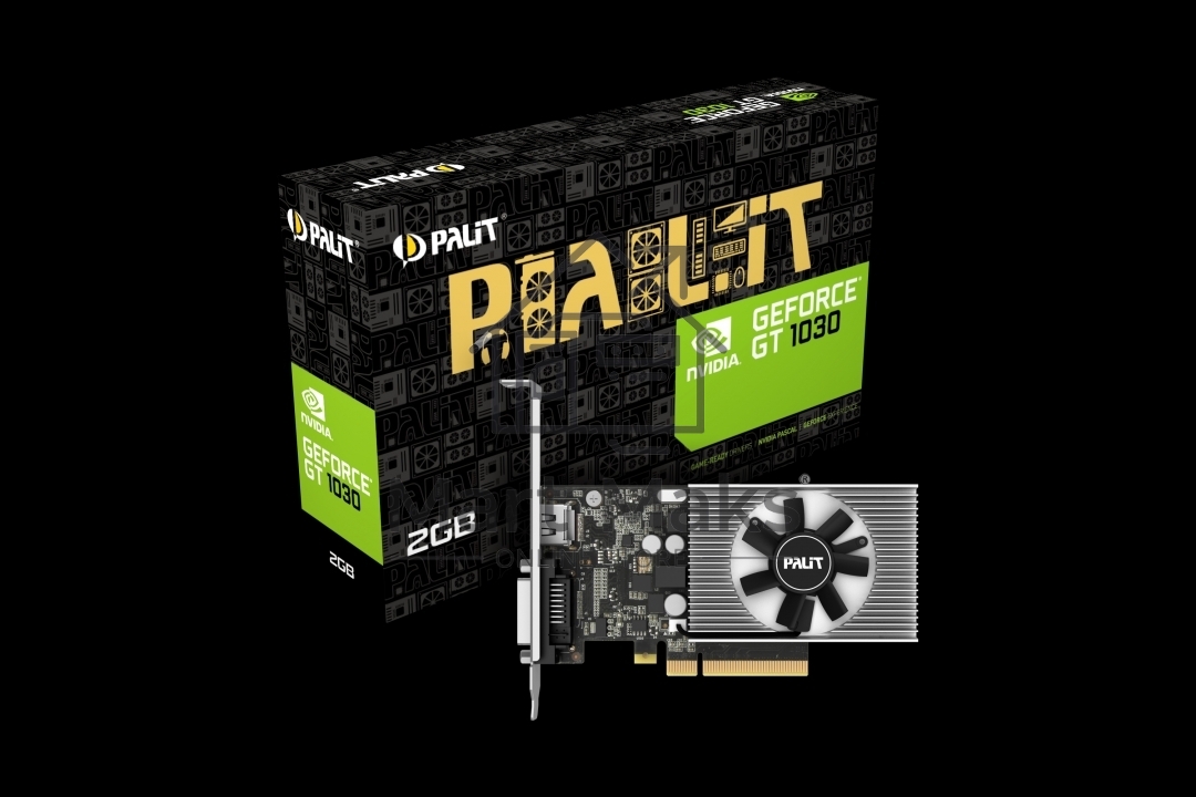 Видеокарта Palit PA-GT1030 2GD4 nVidia GeForce GT 1030 2048Mb PCI-E 64bit DDR4 1151/2100 DVIx1/HDMIx1/HDCP Ret low profile