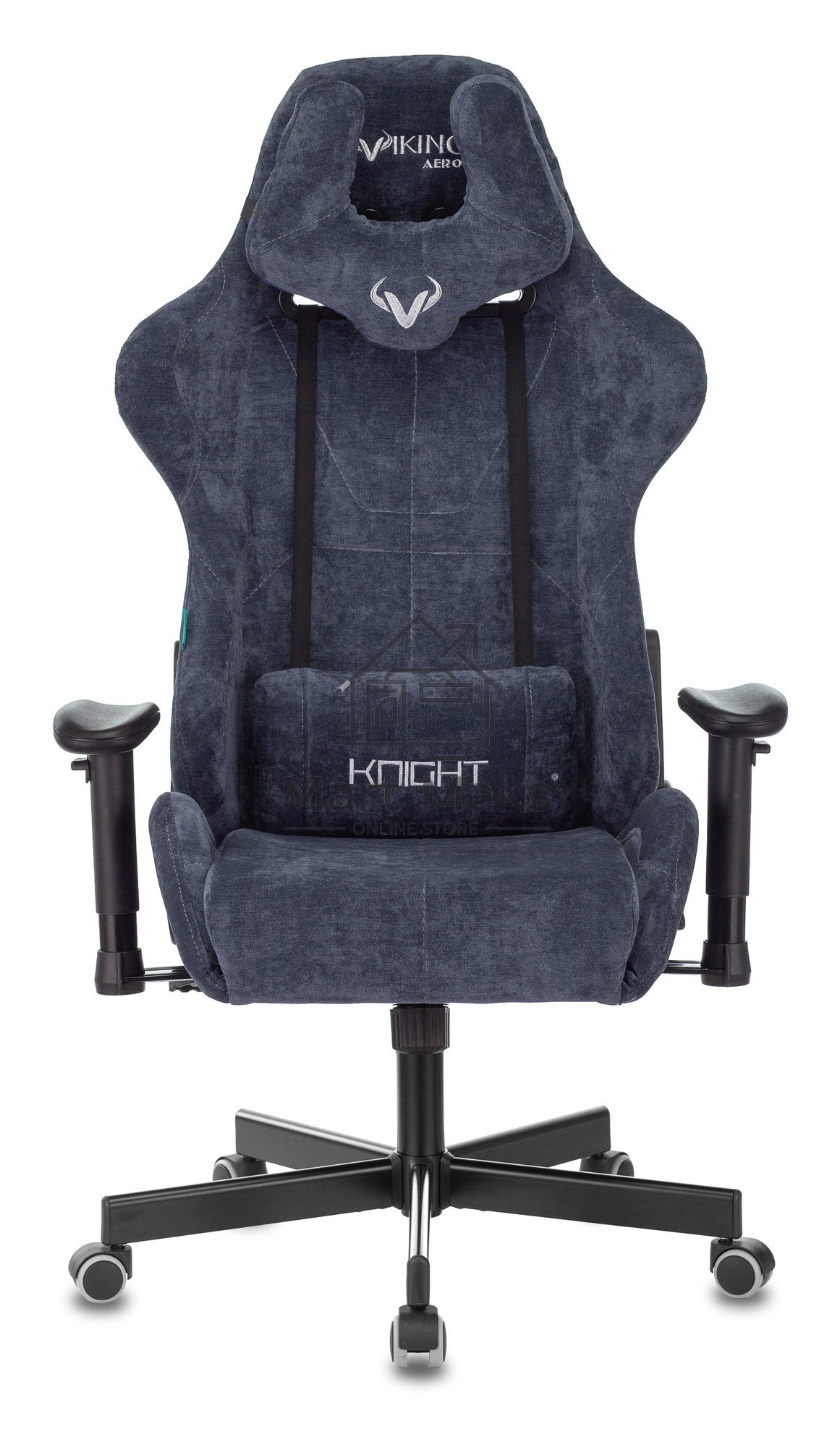 Кресло игровое Бюрократ VIKING KNIGHT LT27 FABRIC синий крестовина металл/пластик