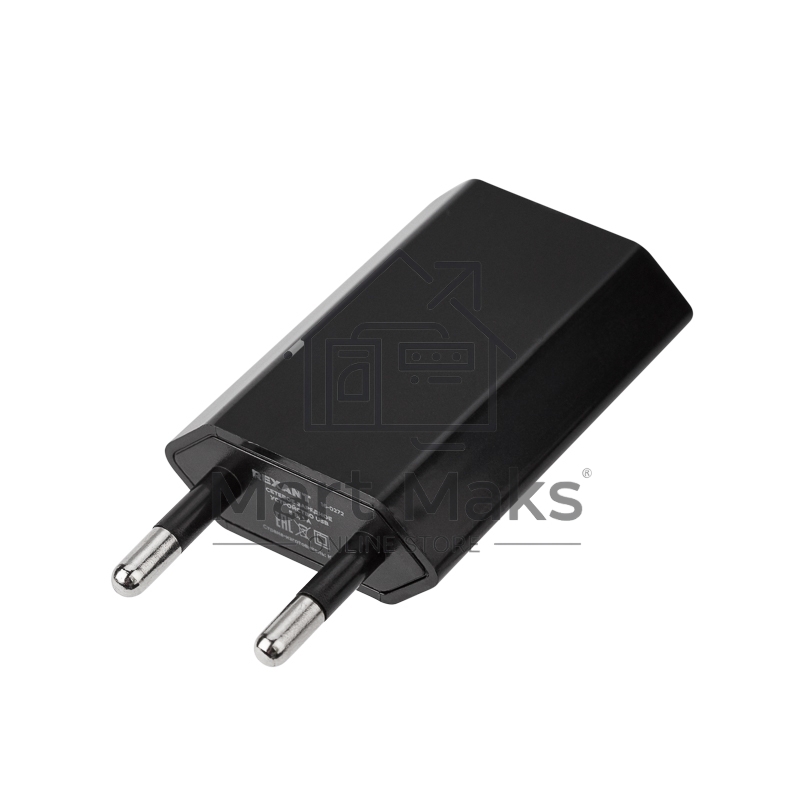 Сетевое зарядное устройство Rexant USB, 5V, 1 A, черный