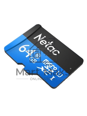 Флеш карта microSDHC 64Gb Netac P500 NT02P500STN-064G-R (с SD адаптером) 80Mb/s