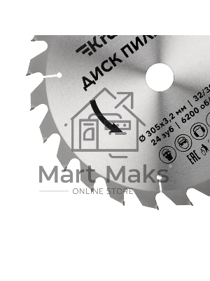 Диск пильный 305 мм х 24 зуб х 32/30 мм Kranz