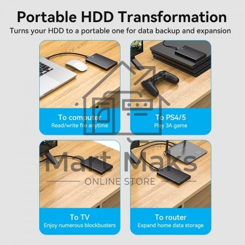 Внешний корпус Vention для HDD/SSD 2.5