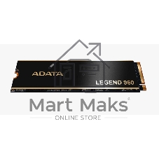 Накопитель SSD ADATA LEGEND 960, 4Tb, PCIe 4.0 x4, M.2 2280, NVMe, R/W 7400/6800, с радиатором