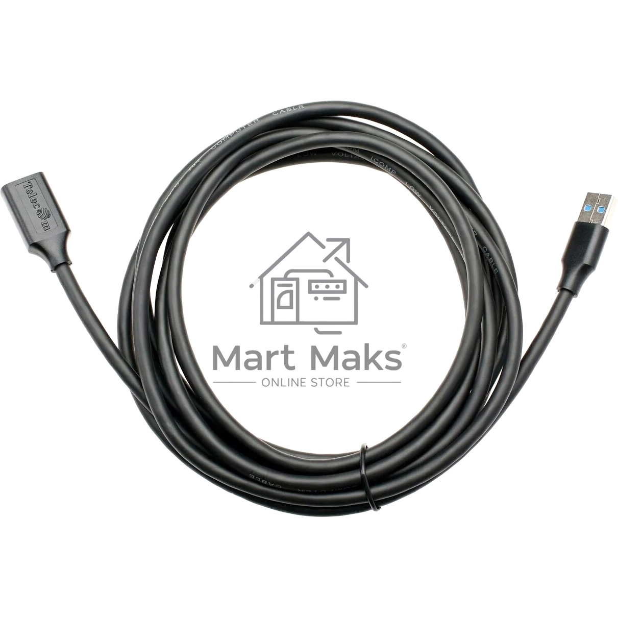 Кабель удлинительный USB3.0 Am-Af 3m Telecom черный (TUS708-3M)
