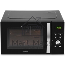 Микроволновая печь Hyundai HYM-D2078 черный/серебристый, 23 л, 800 Вт, переключатели - кнопки, поворотный механизм