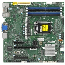 Материнская плата Supermicro X12SCZ-F-B Socket LGA1200 Intel W480E 4DDR4 ECC/DDR4 MicroATX