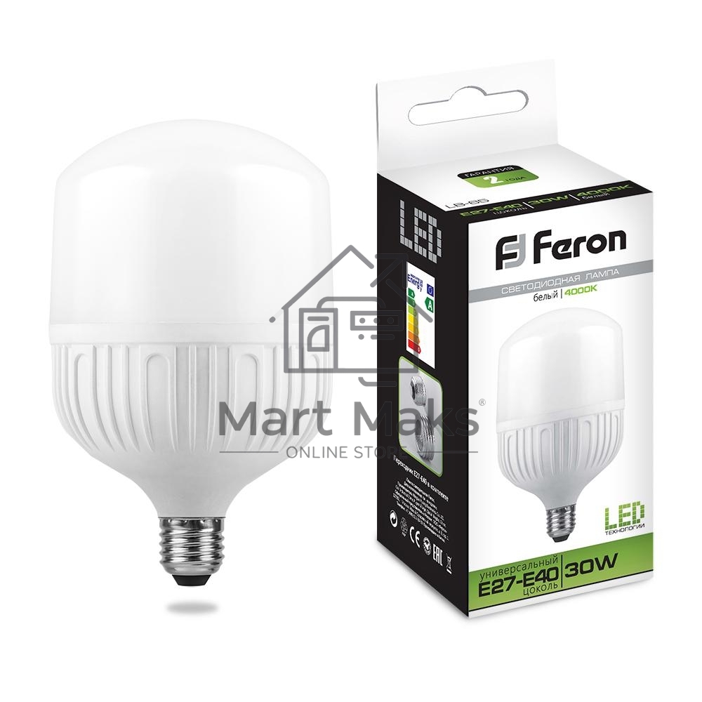 Лампа светодиодная Feron LB-65 (25818) 30W 230V E27-E40 4000K