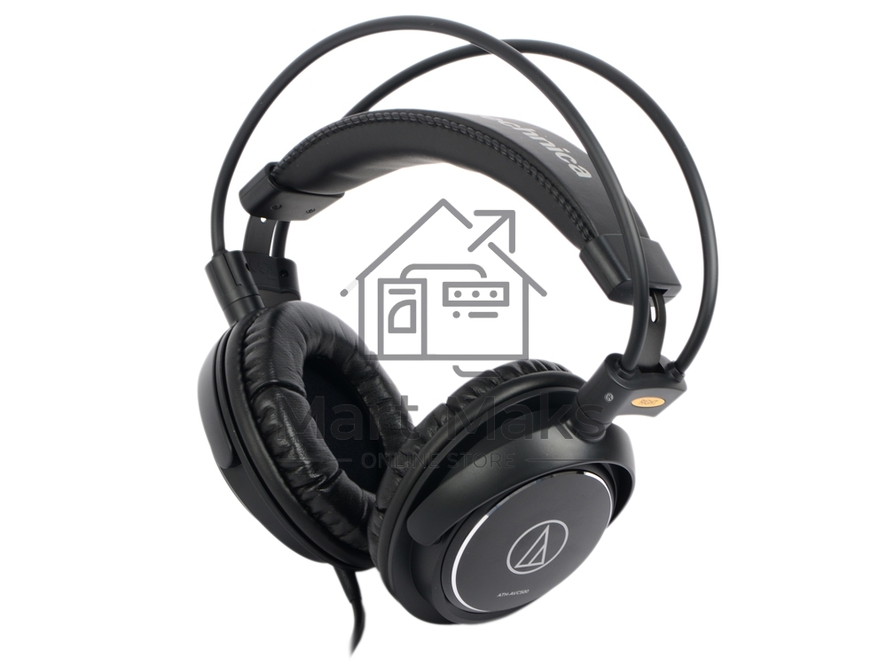 Наушники AUDIO-TECHNICA ATH-AVC500, дуговое крепление, част. диапазон: 10-25000Гц, макс. входн. мощность 1800мВт, чувствит. 106дБ/мВт, сопростивление 40Ом, диаметр мембраны 53мм, шнур 3м, штекер 3,5мм, в комплекте адаптер на 6,3мм