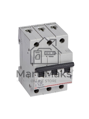 Выключатель автоматический модульный 3п C 10А 4.5кА RX3 Leg 419706