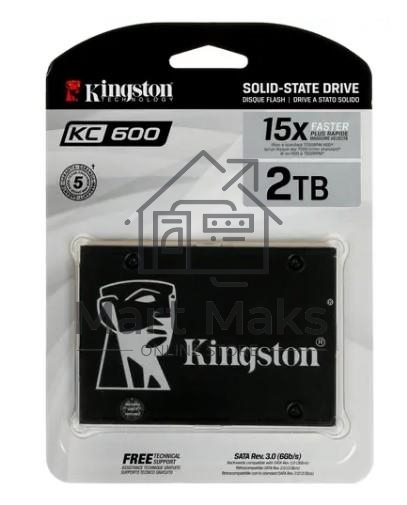 Накопитель SSD Kingston KC600, 2Tb, SATA III, 2.5