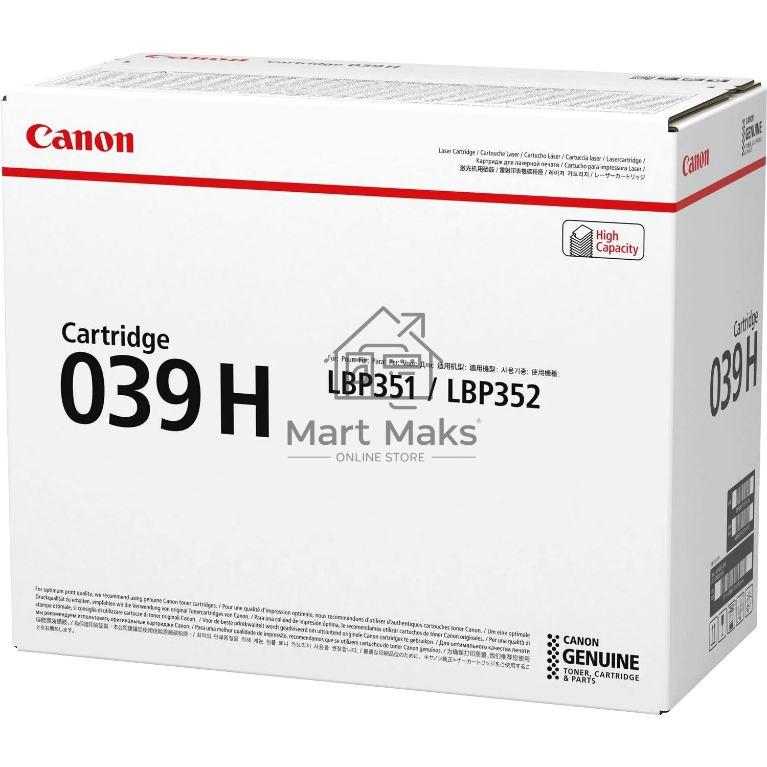Картридж лазерный CANON CRG 039 HBK черный (25000 стр.) для Canon LBP-351