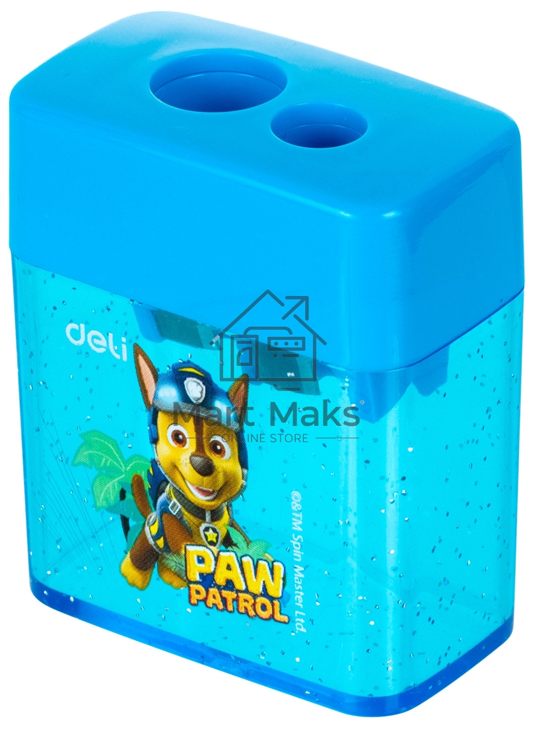 Точилка для карандашей ручная Deli EH551 Paw Patrol, 2 отверстия, пластик, ассорти, дисплей