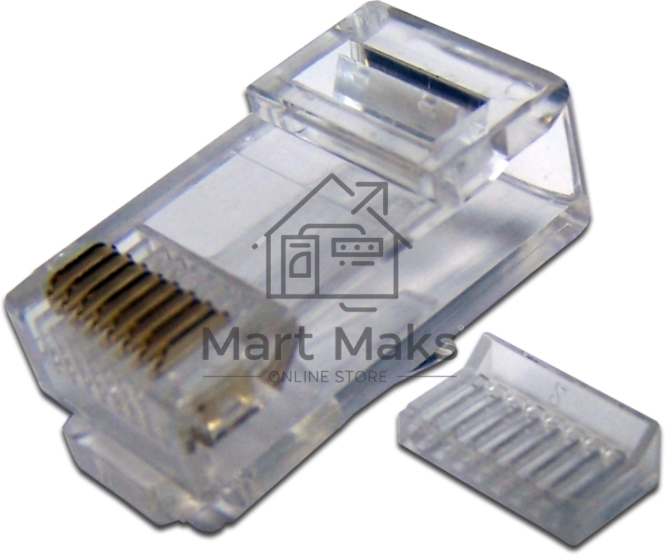 Коннектор LANMASTER (TWT-PL45-8P8C-6V) UTP Cat.6 RJ45 прозрачный (упак.: 100 шт)