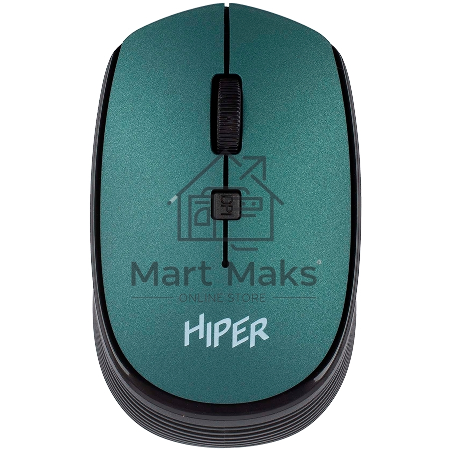 Мышь беспроводная HIPER HOMW-084 зеленый, 1600 dpi, радиоканал, USB, кнопки - 4