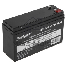 Аккумуляторная батарея ExeGate EX288653RUS HR 12-6 (12V 6Ah 1224W, клеммы F2+F1-)