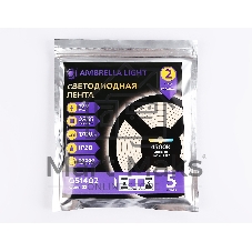 Светодиодная лента Ambrella light GS1402 2835 240Led/ 17W m/ 12V IP20 4500K/ 5000*10*1.2mm (2 конт.)