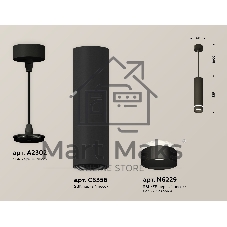 Светильник Ambrella Light XP6356002 SBK/FR черный песок/белый матовый MR16 GU5.3 (A2302, C6356, N6229)