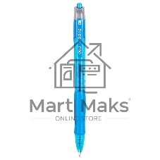 Ручка гелевая автоматическая Deli Arris EG08-BL прозрачный/голубой, d=0.5мм, синие чернила, резиновая манжета