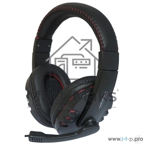 Гарнитура проводная Nakatomi HS-T50MV черный (c рег. громкости)