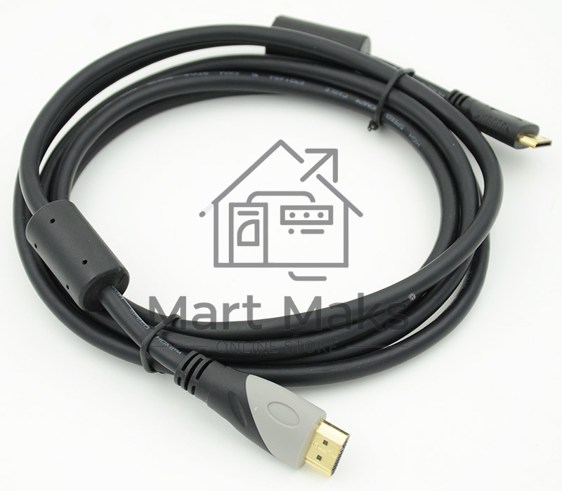Кабель аудио-видео HDMI (m)/Mini HDMI (m) 2м. феррит.кольца черный