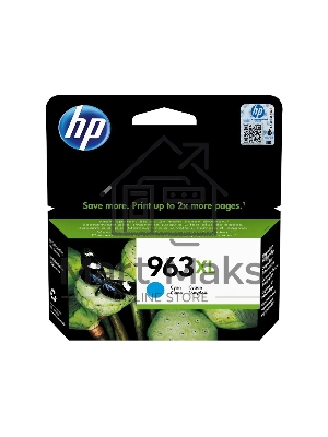 Картридж струйный HP 963XL 3JA27AE голубой увеличенной емкости (1600 стр) для HP OfficeJet Pro 9010, 9013, 9020, 9023