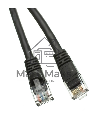 Патч-корд NTSS NTSS-PC-UTP-RJ45-5e-5.0-LSZH-BL NTSS-PC-UTP-RJ45-5E-5.0-LSZH UTP RJ-45 вил.-вилка RJ-45 кат.5E 5м черный LSZH (уп.:1шт) 26AWG