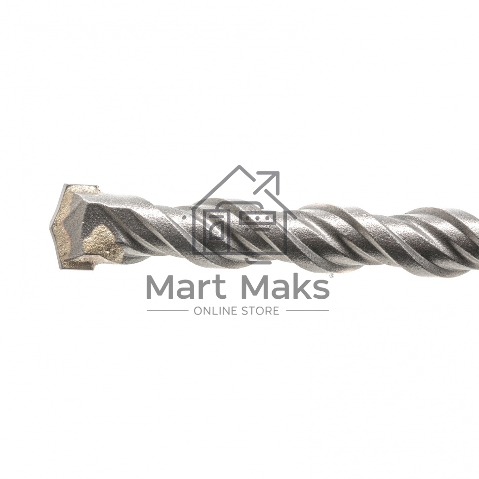 Бур по бетону, двойная спираль, Cobalt W-tip, 12x460 мм, SDS PLUS Denzel