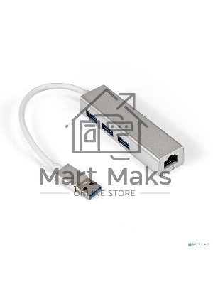 Кабель-адаптер ExeGate EXE-77U3T-45 (USB3.0 --> 3xUSB3.0 + 1xRJ45 UTP 1000Mbps RLT8153)
