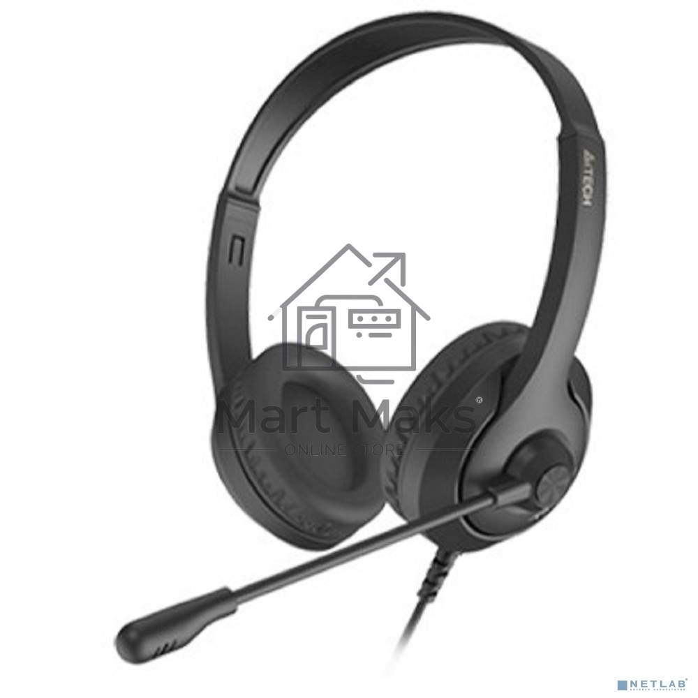 Наушники с микрофоном A4Tech Fstyler FH100i черный 1.8м накладные оголовье (FH100I)