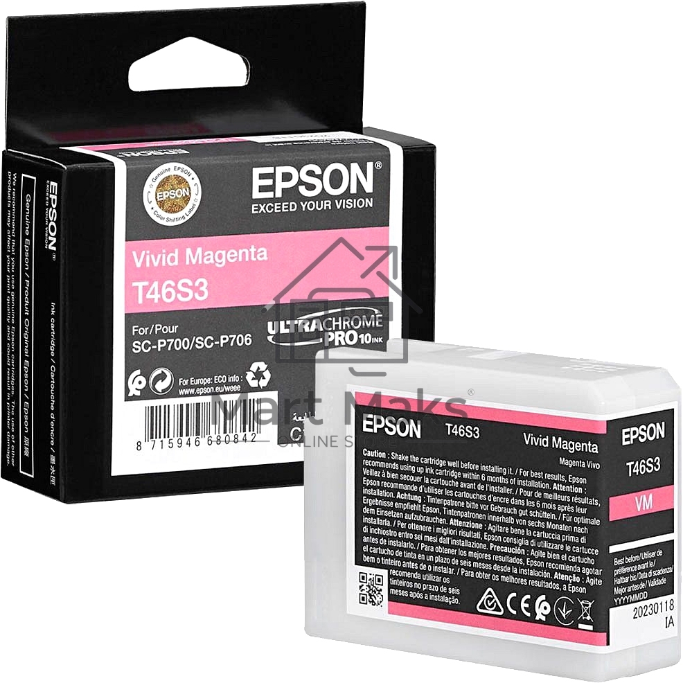 Картридж струйный пурпурный Epson T46S3 для SC-P700