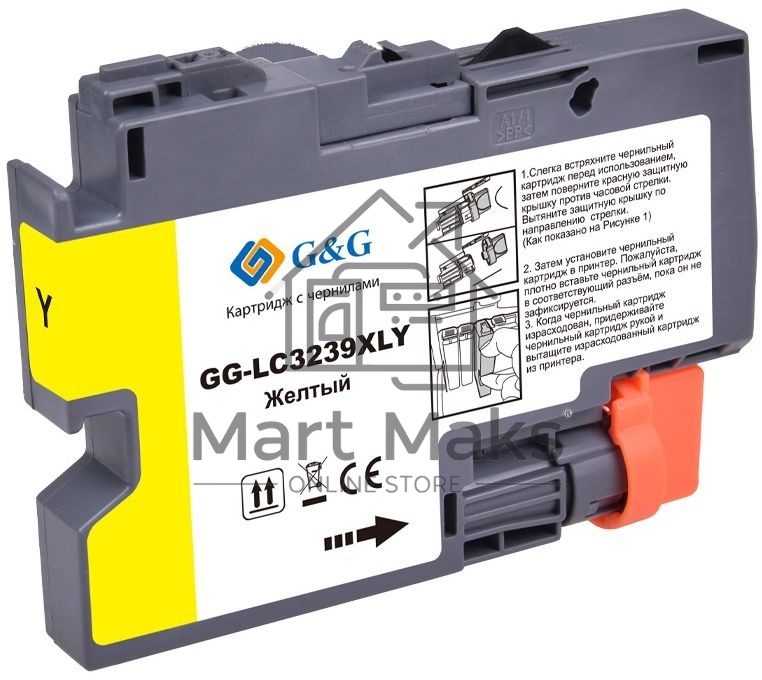 Картридж струйный G&G GG-LC3239XLY желтый (52мл) для Brother HL-J6000DW/J6100DW