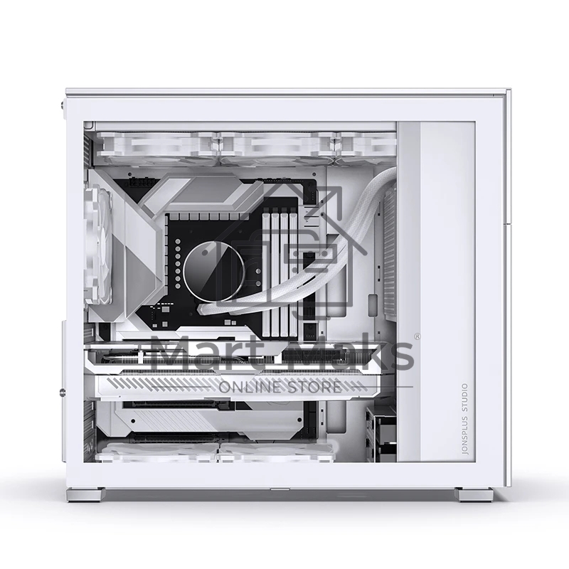 Корпус без блока питания Case JONSBO D41 MESH, Midi-Tower, TG, no fan, 1xUSB-A 3.2 + 1xUSB-C 3.2, ATX, mATX White