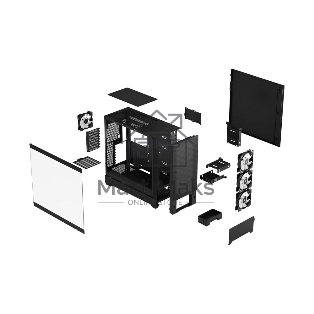 Компьютерный корпус Fractal Design Pop XL Air RGB Black TG Clear Tint FD-C-POR1X-06